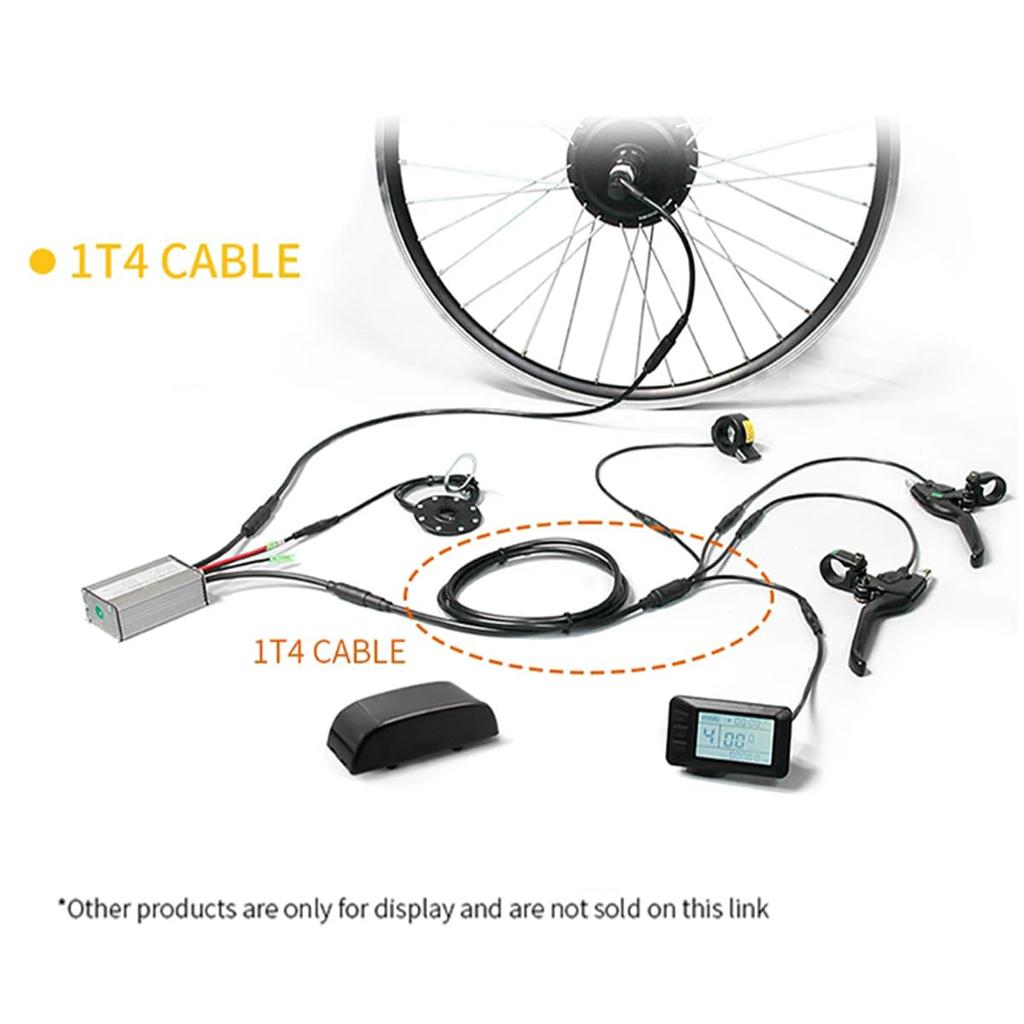 XBERSTAR Electric Bicycle Connector 1T4 Extension Cable 105cm E-Bike Throttle/E-Brake/Display