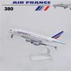 1/400 Model Planes A380 France Airline Alloy Airplane Kids Toys Airbus A380 Collectible Miniature Airplane Display Model