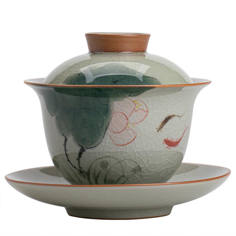 Traditional Chinese Ceramic Gaiwan Tea Bowl