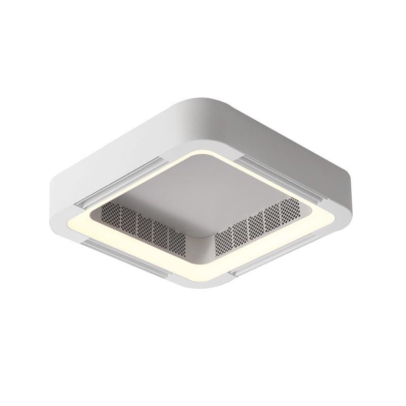 

Foyer Bedroom Remote Control Square Ventilator Electric Fan Household LED Lighting Fan Modern Bladeless App Ceiling Fan Lamp A