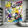 Splatoon game Wall Tapestry Aesthetic Wall Hanging Printed Fabric Blanket Decorative Tapestries for Bedroom Living Room Home Decor