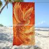 Fire Phoenix Beach Towel Patterned Sunscreen And Windproof Suitable For Swimming Pool Camping Travel