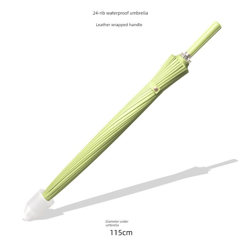 Waterproof Umbrella, Double-Sized Reinforced Long-Handled Umbrella for Men, Wind-Resistant, Extra-Large Straight Umbrella for Three People, Can Be