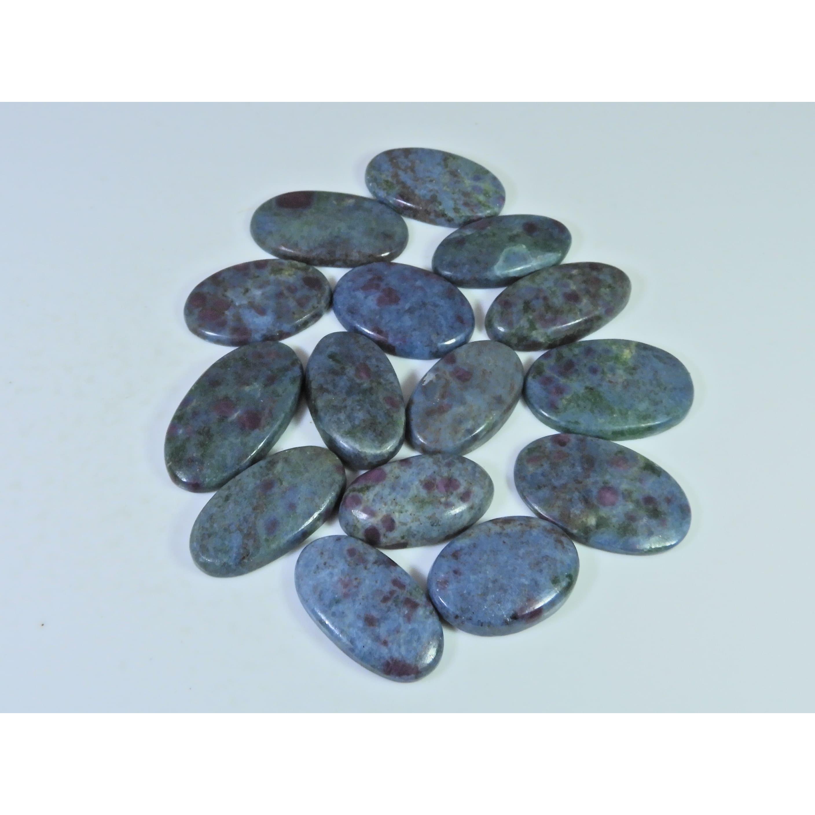 361Cts. Natural Ruby in Kyanite Oval Cabochon Loose Gemstone 15 Pcs Lot C-1291