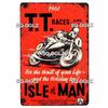 Mfoever Tin Motorcycle Metal Sign Vintage Plaque Poster Tin Sign Wall Decor For Bar Pub Club Retro TT Racing Poster Gift