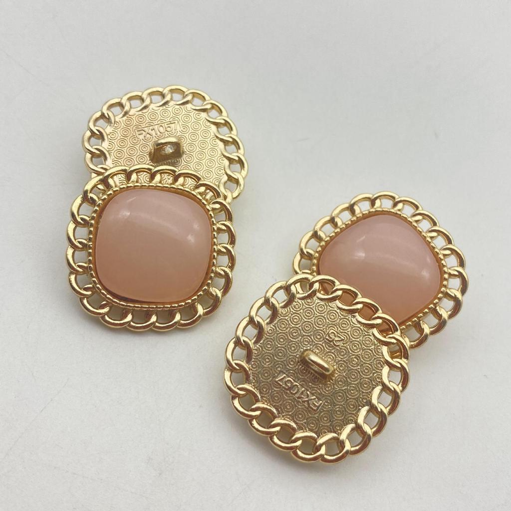 5 Stück 5 Stück Xiaoxiangfeng Handgemacht DIY Perlglanzfarbe Hanfseil Kantenkette Harz Metall Kombination Schnalle Dekorative Accessoires Kleidungsknöpfe