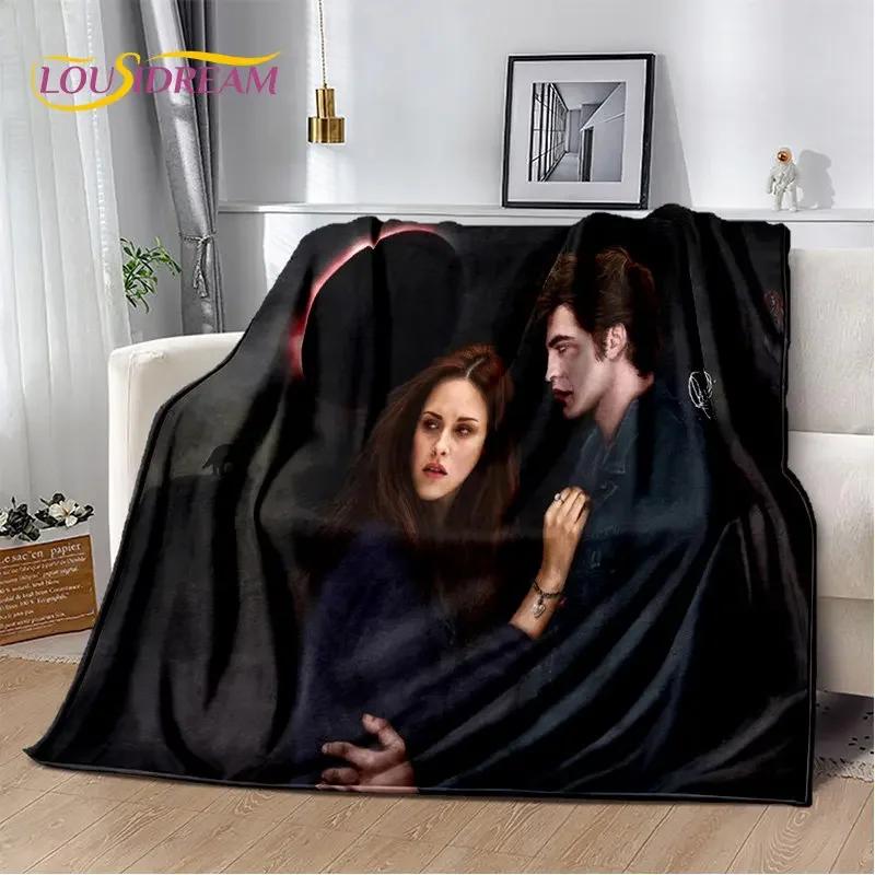 Die Twilight Saga HD-bedruckte weiche Plüschdecke, Flanelldecke, Überwurf, Decke für Wohnzimmer, Schlafzimmer, Bett, Sofa, Picknick, Abdeckung für Kinder