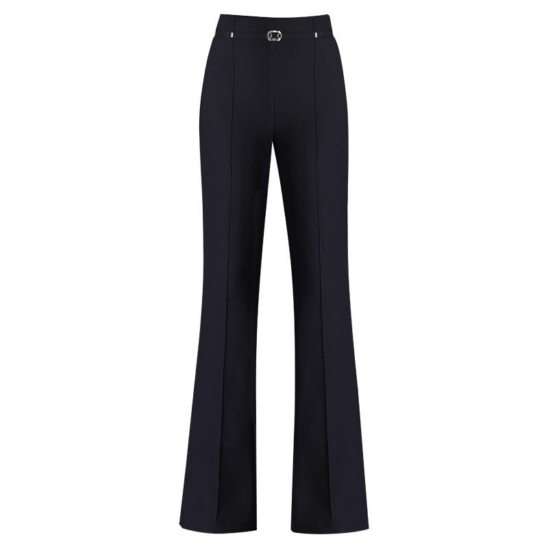 High Waist Women's Winter Velvet Micro-Flare Pants - Slimming Casual Suit with Thickened Fabric