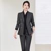 Elegant Women's Slim Fit Black Suit Set for Business and Commute - 2024 Spring/Autumn Collection