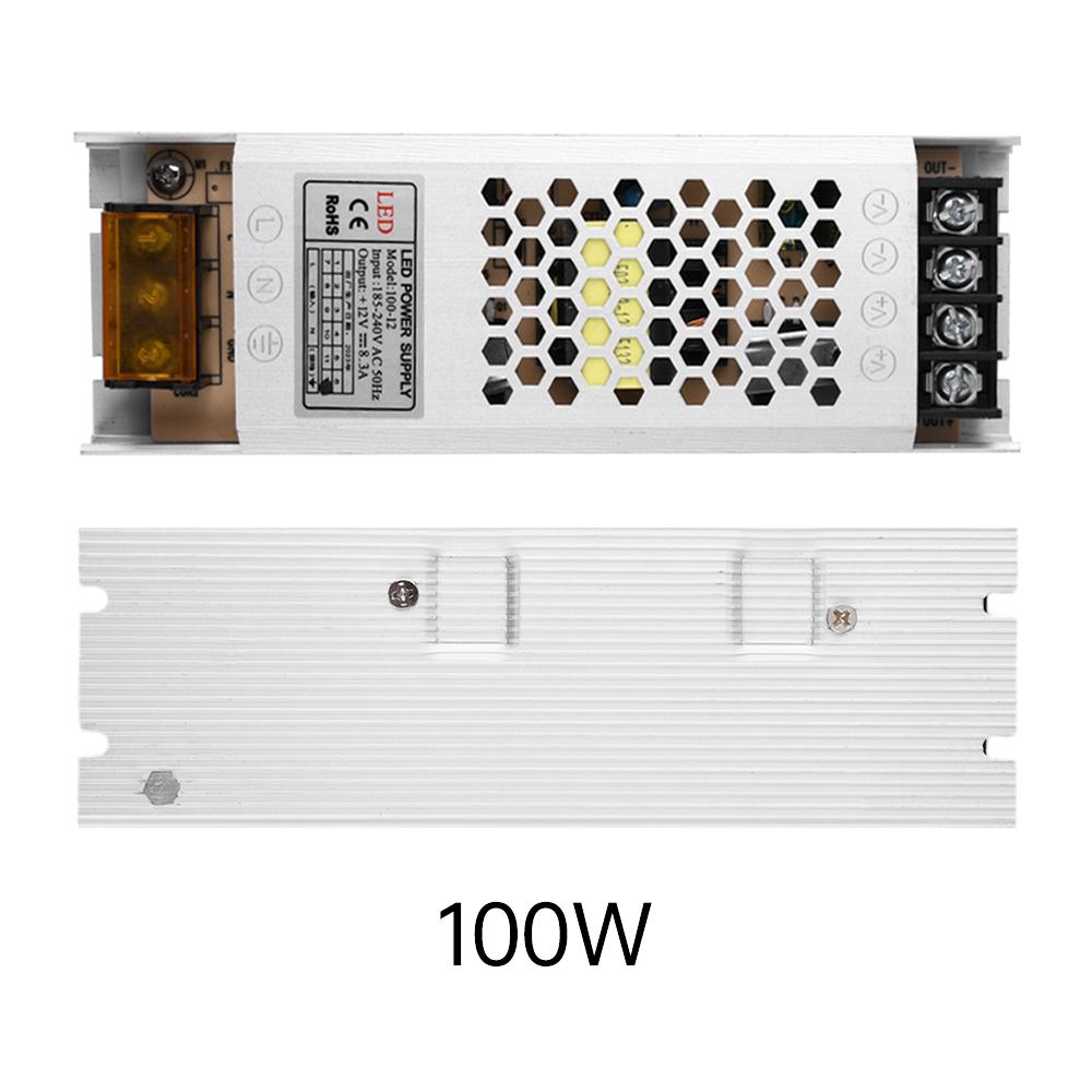 Ultra Thin Driver LED Strip Voltage Stabilizing Power Supply Lighting Transformers DC 220V To 12V 60W 100W 200W