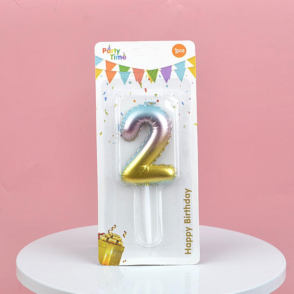 1 PC Creative Digital Candles Color Candle Birthday Cake Decoration Gradient Cake Love Topper Party Supplies