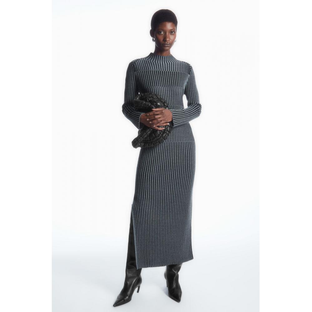 

Платье миди в рубчик в полоску COS Japan