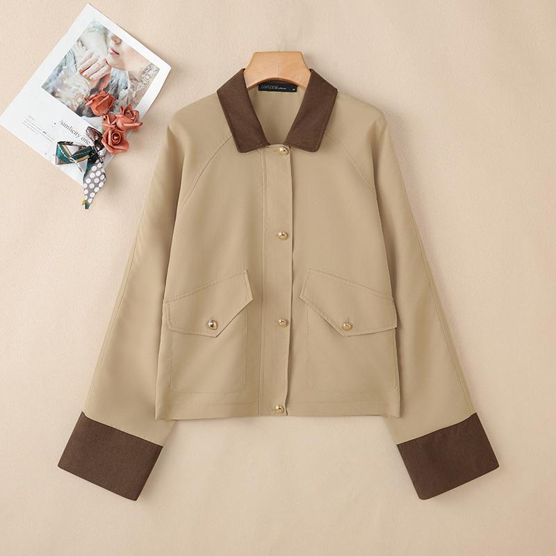 ZANZEA Women Splice Turn Down Collar Casual Long Sleeve Blouse