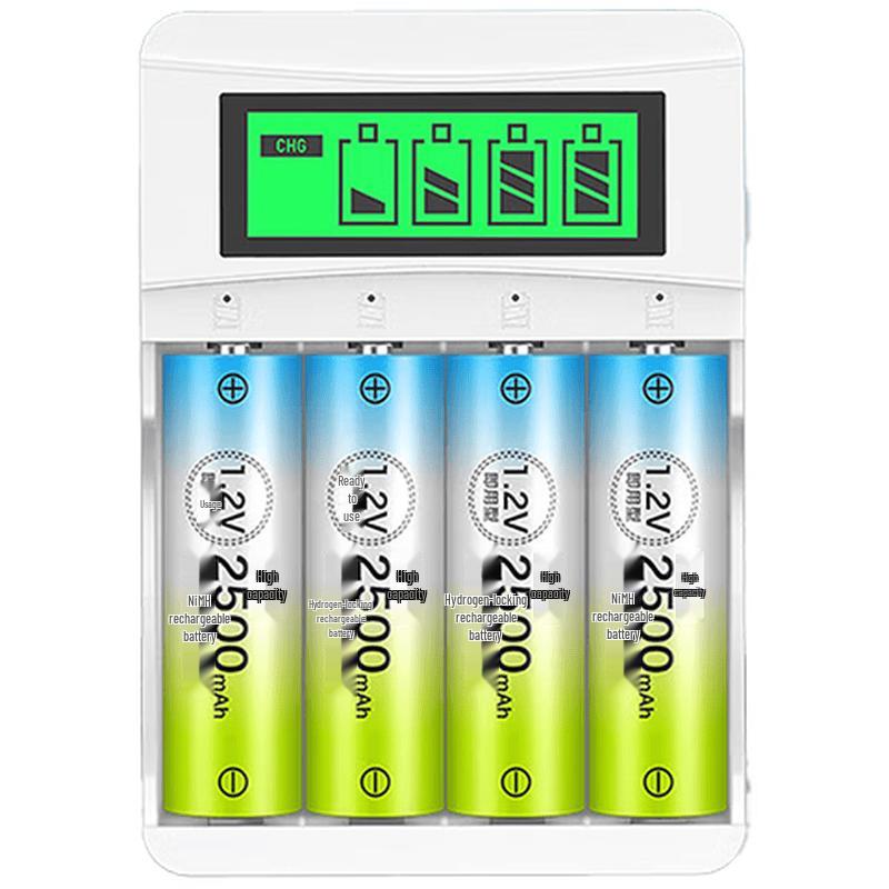 Delipow Rechargeable AA/AAA Batteries & Smart LCD Chargers CN plug (adapter included)