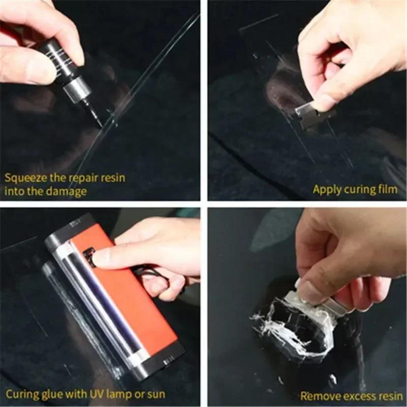 Car Windshield Windscreen Glass Repair Resin Kit Auto Vehicle Casement Fix Tools Car Windshield Cracked Repair Glue