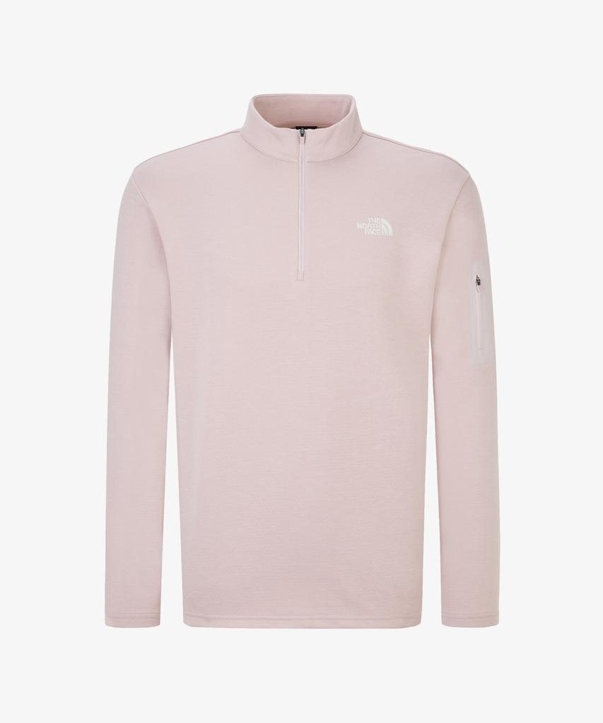 Noseupeiseu Nt7Lq53E Basodino Long Sleeve Zip Tee Pale_Pink