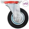 VidaXL 12 Pcs Swivel Casters 100 Mm
