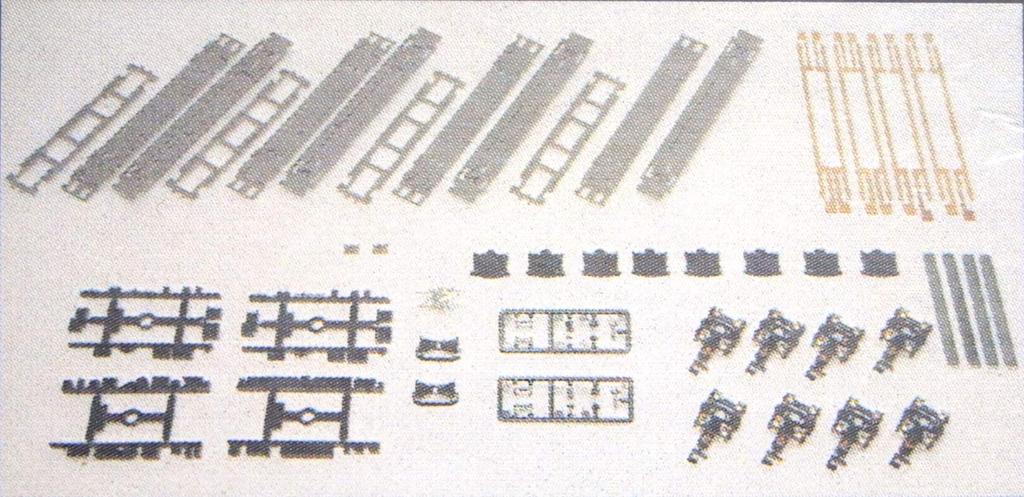 Greenmax N Gauge Underfloor Bogie Set, Commuter Type, Air-Conditioned Car, Basic 4-Car Set A (No Power), 7506, Model Train