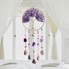 High-appearance Handmade Stone Crystal Chips Agate Slices Tree Life Dreamcatcher Pendants; Wind Chimes for Living