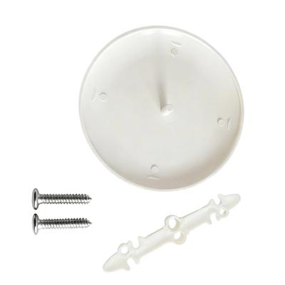 2 Pack White Paintable Ceiling Hole Cover For 3.5-5 Inch Openings Round Electrical Box Plate For Light Fixture And Fan Mount
