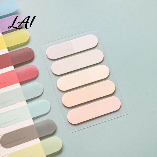 Clear Annotation Tabs 2 Pack Translucent Index Tabs Sturdy PET Rounded Corners Stickers Gradient Multi Color Memo Flags Self Adhesive for