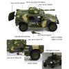 Camion de jucărie militar la scară 1/50 Tanc de luptă blindat pentru armata Vehicul de teren Trage jucării armate înapoi cu lumină și sunet