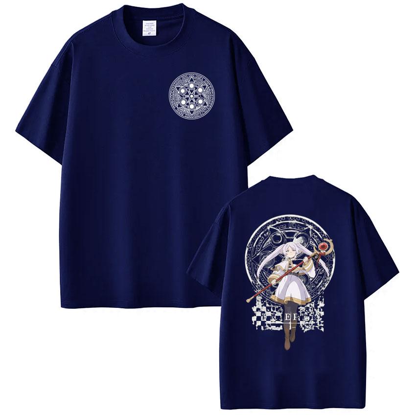 Anime Frieren Beyond Journeys End Frieren Tshirt Men Women Clothing Fashion Short Sleeve 100 Cotton Summer Tshirts Cosplay