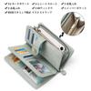 RNIEGA Women's Long Wallet, Large Capacity, Genuine Leather, Bill Compartment, Coin Purse, Card Case, Skimming Prevention, Stylish, Gift, Bifold
