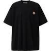 Comfortable Versatile Fashion Round Neck Breathable Logo Print Short Sleeve T-Shirt Unisex Tops Black 2183B031-001