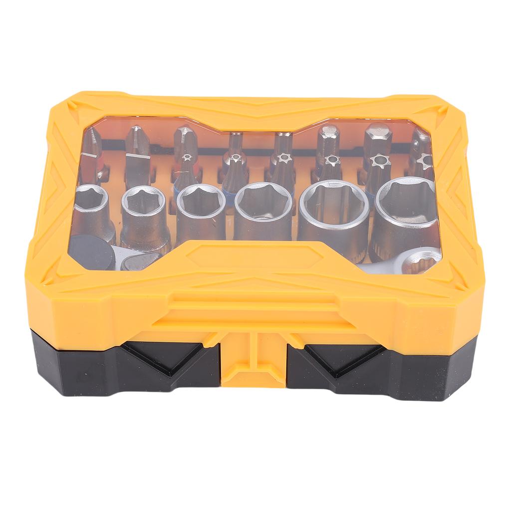 24Pcs Multi Function Ratchet Wrench Socket Screwdriver Set Double Headed Mini Ratchet Wrench Set for Furniture Assembly