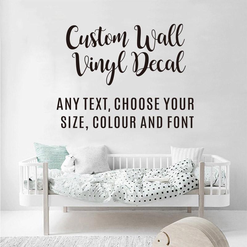 Self Adhesive Vinyl Stickers Custom Quote Design Your Own Wall Decor Nursery Decor Kids Room Sp-210