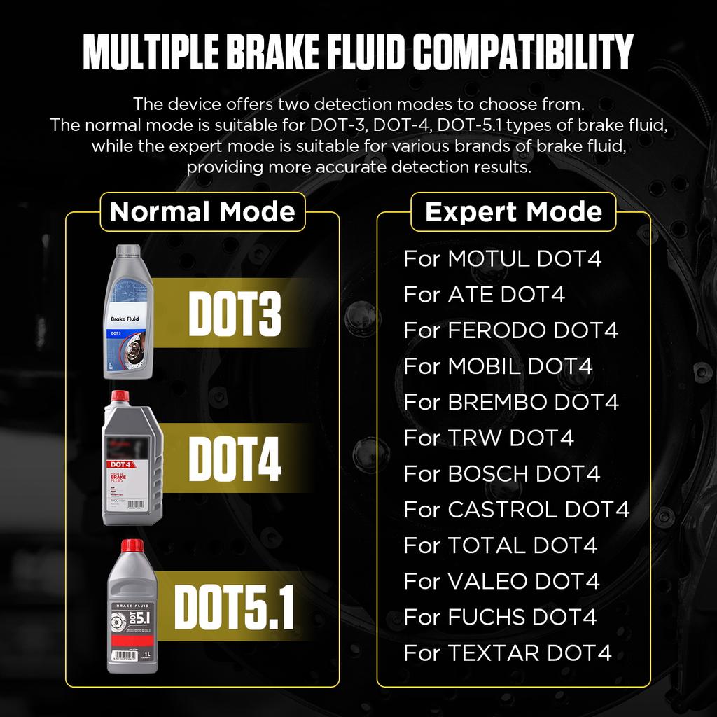 AUTOOL AS502 Automotive Brake Fluid Tester Oil Liquid Quality Water Content Brake Oil Tester for Car DOT3/DOT4/DOT5.1/ENV4
