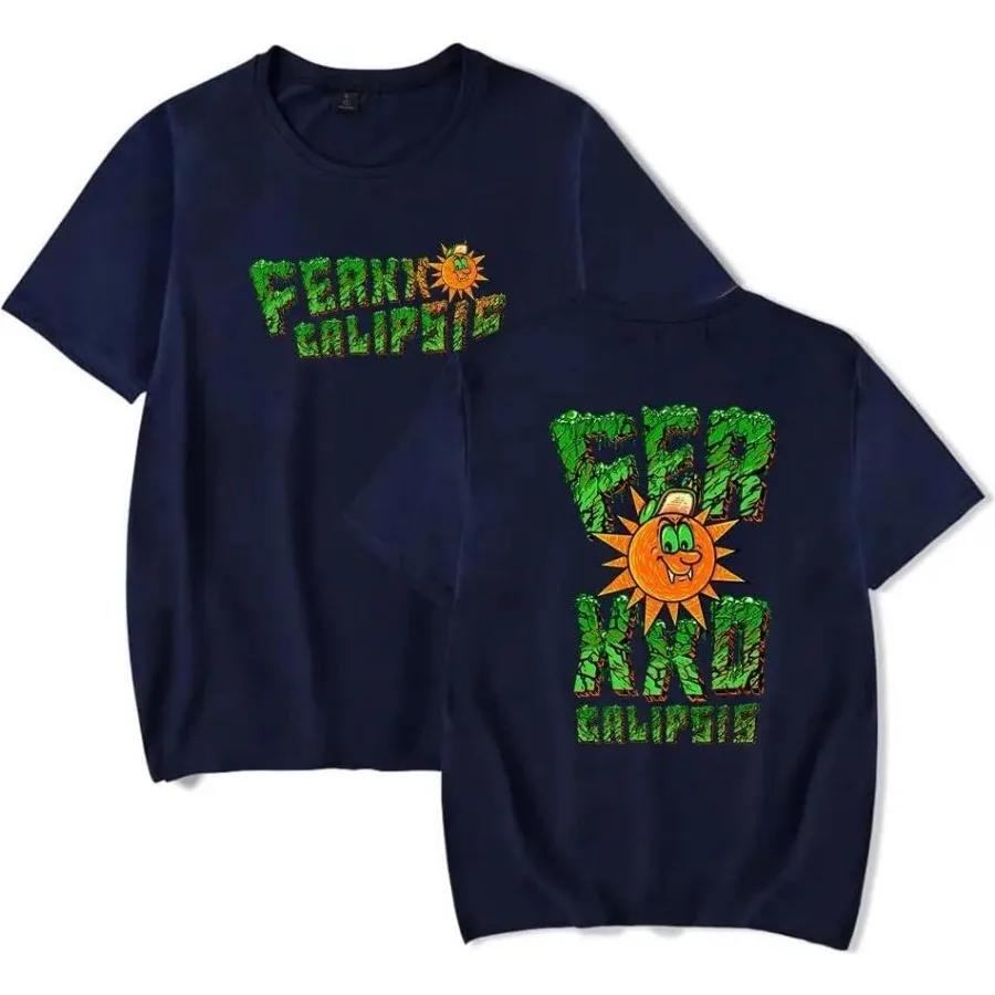 Rapper Feid Ferxxo T-shirts Ferxxocalipsis Album Merch Women Men Fashion Casual Short Sleeve Summer Oversized Tees Streetwear