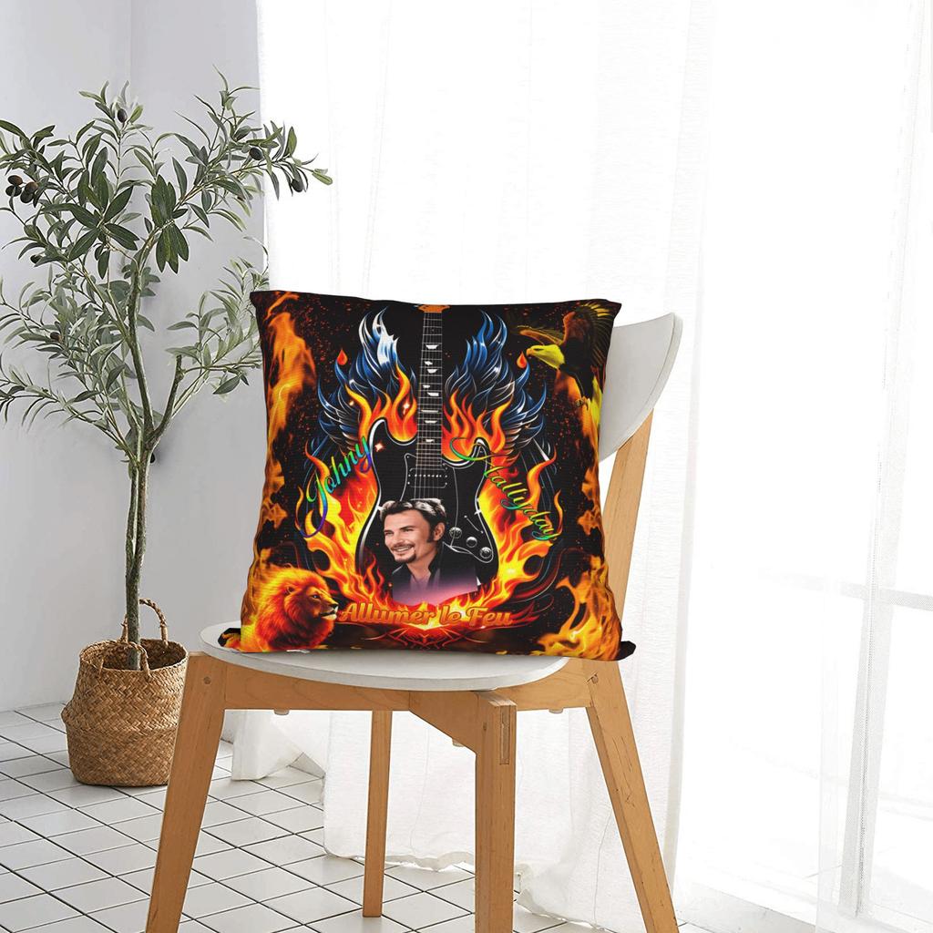 Pillow Cover J-Johnny H-Hallyday Novelty Pillow Case For Sofa Home Decor Pillowcases
