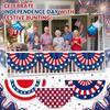 Fan Shaped Polyester Banner Festival Hanging Flag Yard Party Layout Ornament