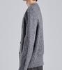 Button Seoul Wool Blend Textured Knit Cardigan (Charcoal)