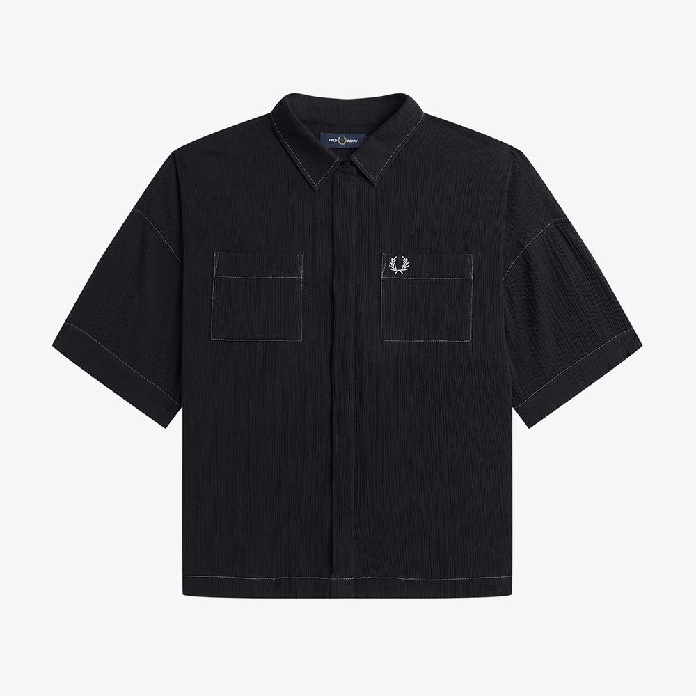 Fred Perry [Womens] Sheer Shirt (102) Afpf2417139-102 Black/S