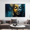 Buddha Plátno malba Tisk Náboženská Abstraktní Socha Buddhismus Duchovní Modrý Žlutý plakát Zeď Moderní Umění pokoj domácí dekorace