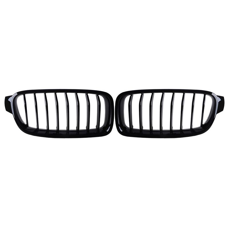 Frontstoßstangengrill, Nierengitter, einzelne Doppellamellen, passend für BMW 3er-Serie F30 F31 F35 2012–2017, MSport-Styling-Trim-Auto