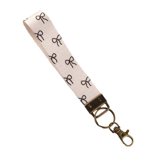 Nyckelring Hänge Rutigt Tryck Faux Läder Handledsrem Nyckelring Armband med Snabbfäste Fjäderring Kvinnor Nyckelhållare