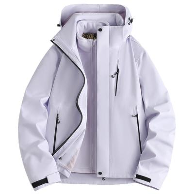 Autumn and Winter Jacket Three-in-one Windproof Waterproof Wear-resistant Leisure Outdoor Hooded Mountaineering Suit Two-piece Suit