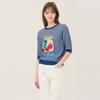 Benetong Cherry Crochet Check Knit_Bakp61531Bl