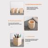 Wooden Pen Holder Large Capacity Desk Organizer for Pens Erasers Crayons Rulers Markers Multi-Specification Storage Box for Office School Home