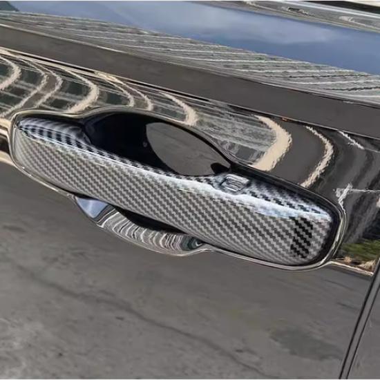 Carbon Fiber Exterior Door Handles Cover Trim 4pcs For Honda CRV CR-V -2025