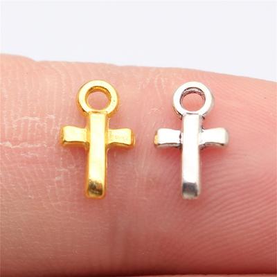 Classic Crosses Simple Religious Charm Antique Bronze Zinc Alloy Jewelry Making Supplies Earring Accessory Charms