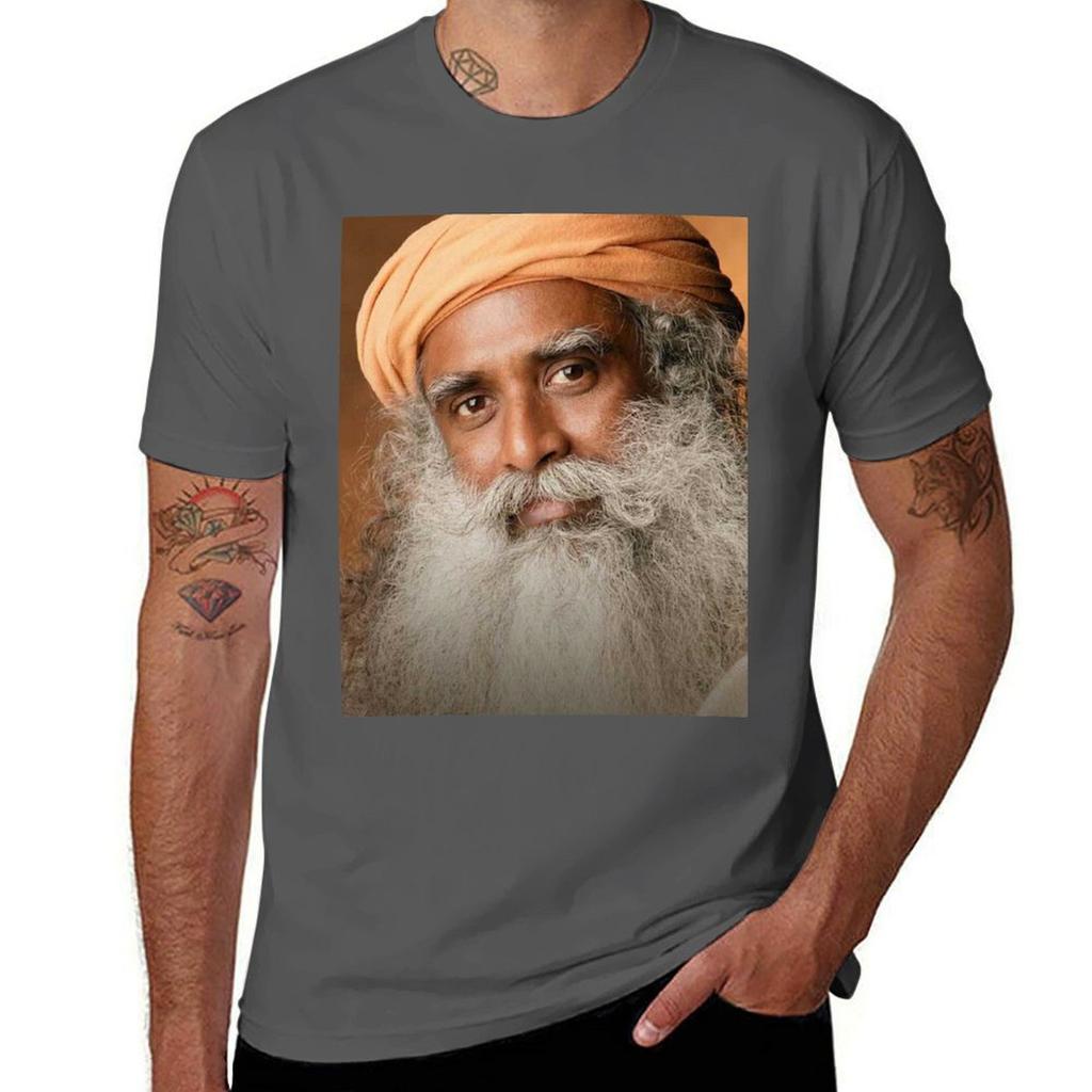 T-shirt Sadhguru Casual Larga per Uso Quotidiano