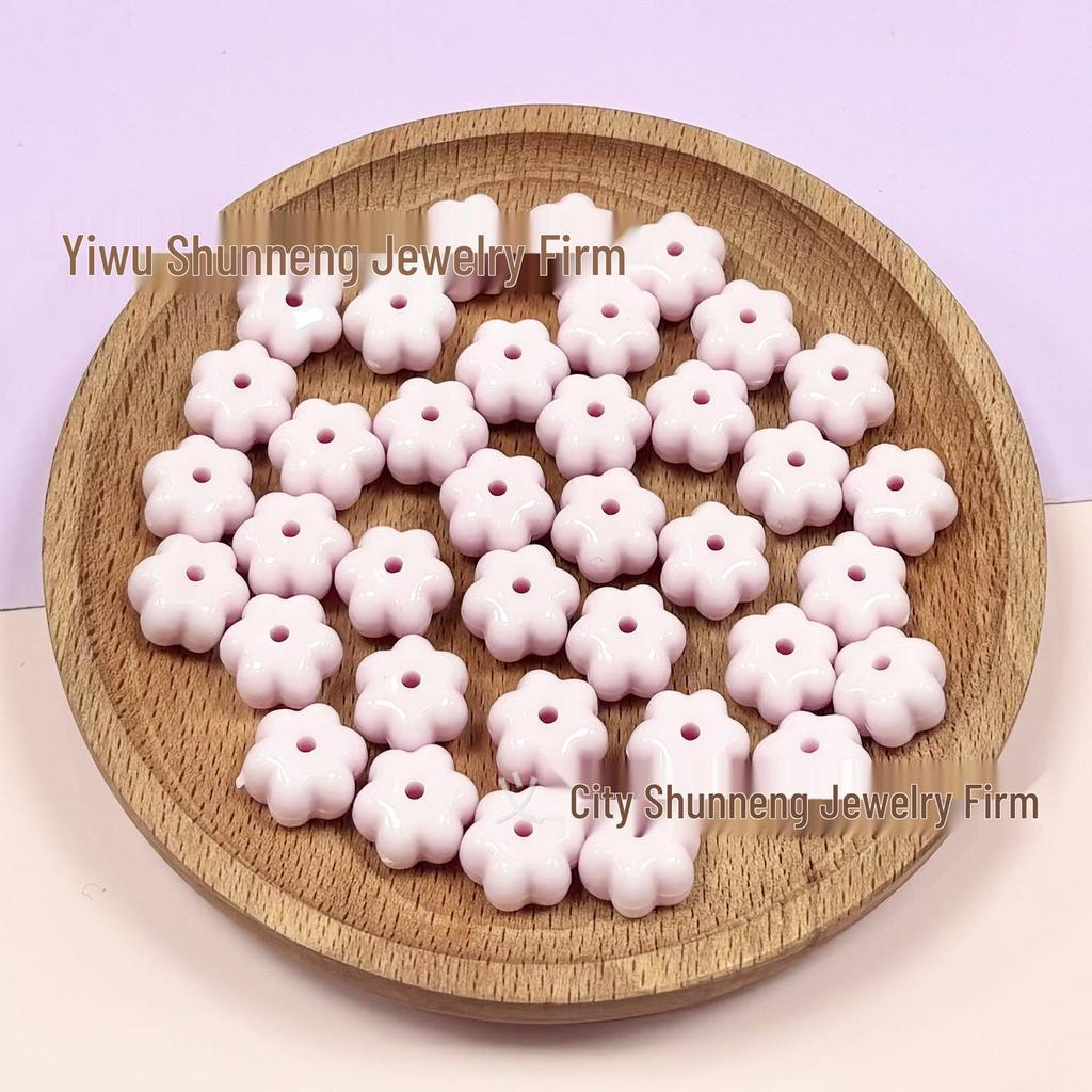 Acrylic Halloween Pumpkin and Flower Beads for DIY Bracelets and Phone Chains