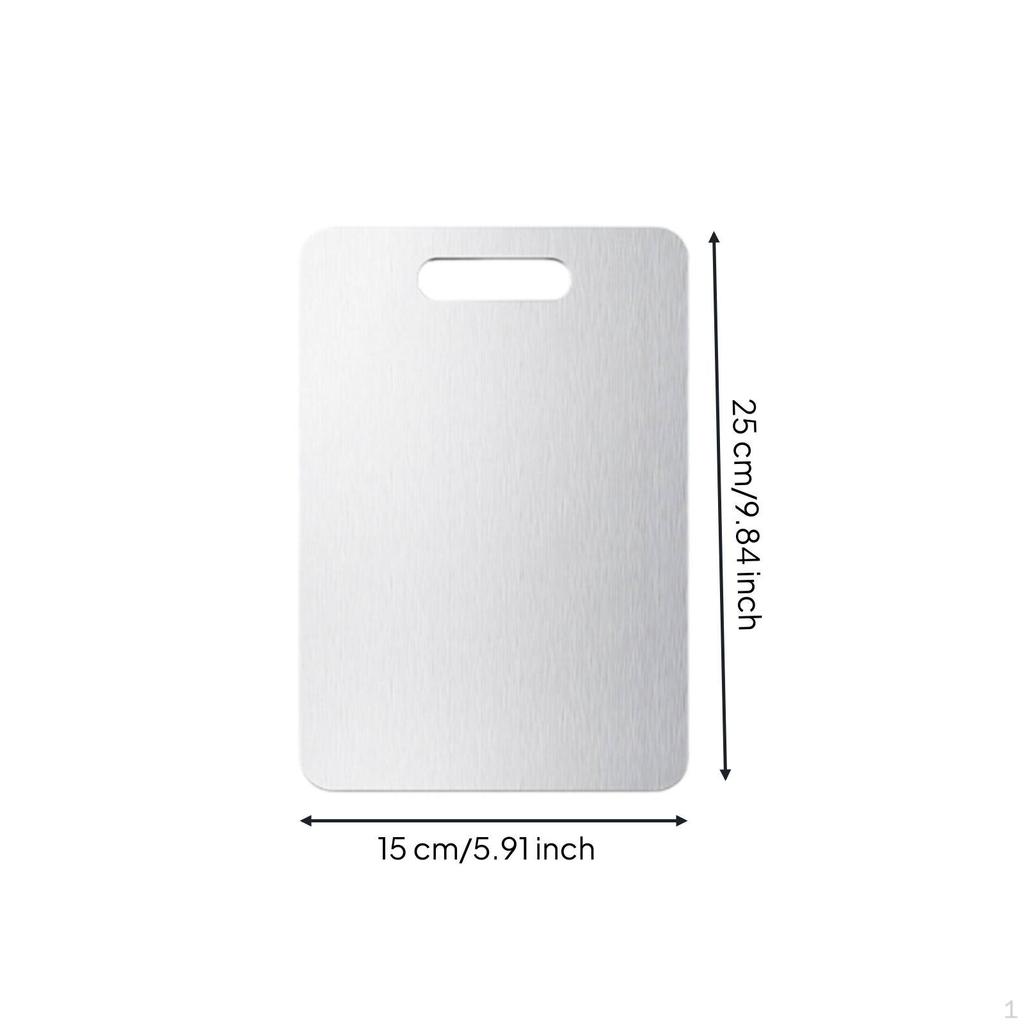 Stainless Steel Cutting Board Hygienic Metal Slicing Simple to Clean for Home Cooks, Students,