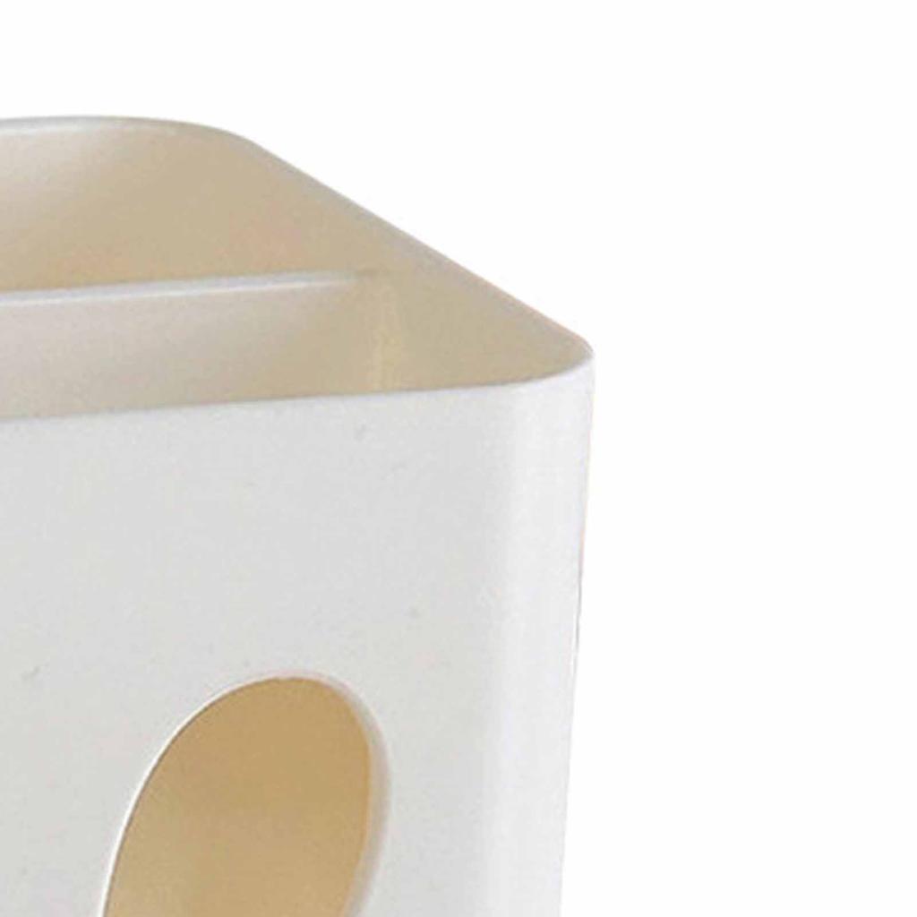 Brush Holder Organizer Makeup Pen Desktop Storage Container White Small Rabbit Square