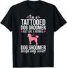 Hundefriseur Lustiges Tätowiertes Haustierpflege Geschenkidee T-Shirt S-3XL